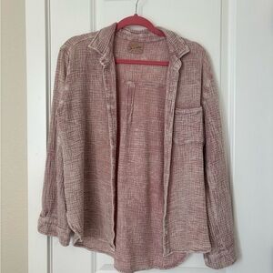 Cotton gauze button up